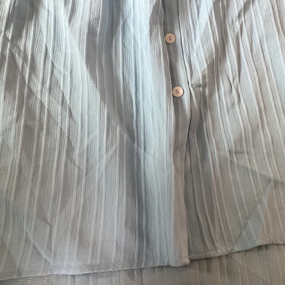 BloomChic Blue Sleeveless Collared Button Up Hi~Lo  Dress  SZ 1X (14~16) - Picture 2 of 4